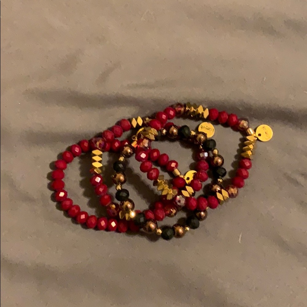 Black and red Ermish braceletsSOLD